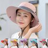 Модная женская шляпа-рыбак с хвостиком, летняя шляпа с защитой от солнца, пляжная кепка-ведро, повседневная кепка, плоская шляпа