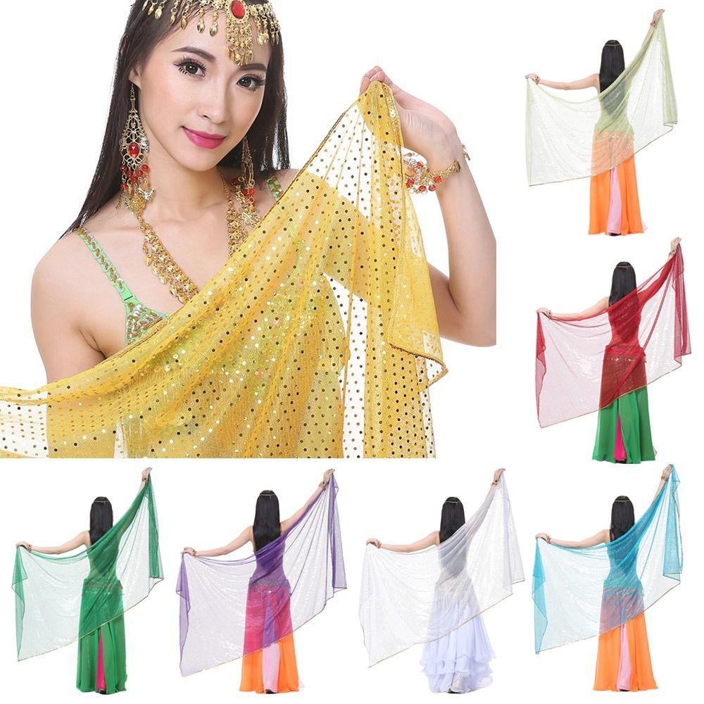 Chiffon Latin Belly Dance Shawls Long Dancing Scarf Fashion Performance Shawl Show Costumes