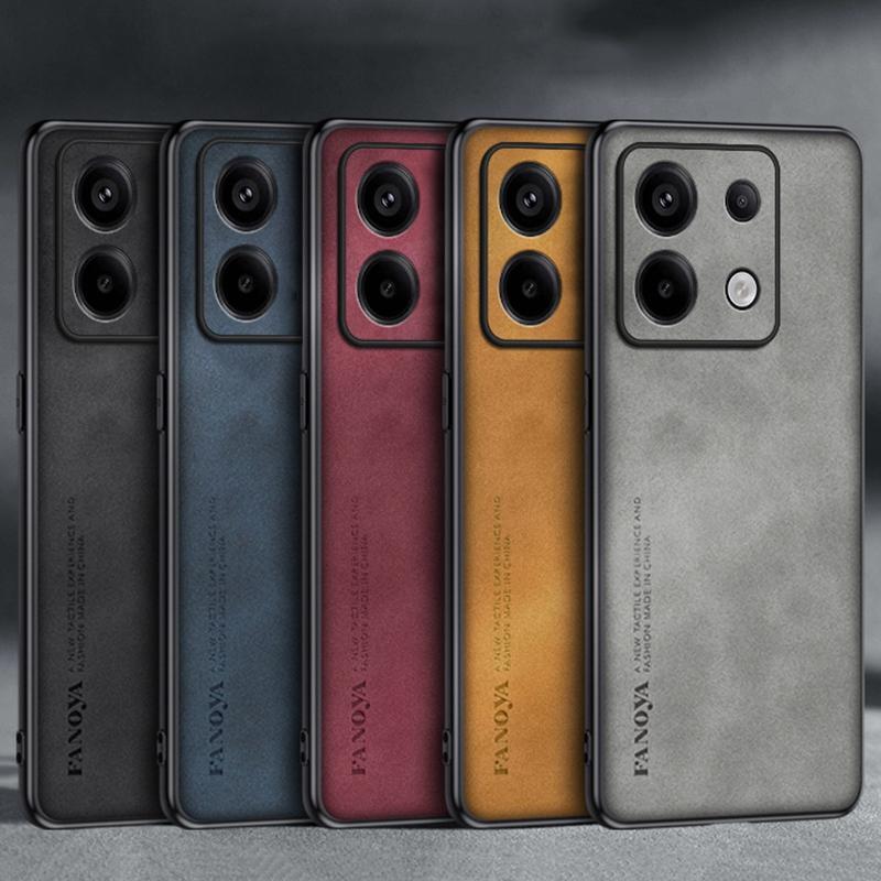 Для Poco X6 5G Чехол Роскошный Кожаный Чехол для Телефона Для Xiaomi PocoX6 5G Задняя Крышка Матовый Силиконовый Ударопрочный Полная Защита Coque