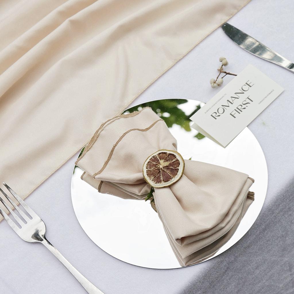 Set of 50 Napkins Cloth Polyester Fabrics 18x18INCH Washable Durable for Wedding Decoration Baby Show Party Restaurant Supplies