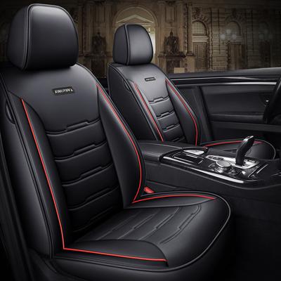 Полный комплект чехлов для автомобильных сидений Роскошные чехлы для автомобильных сидений из искусственной кожи, Универсальные протекторы с полным покрытием Удобные и прочные