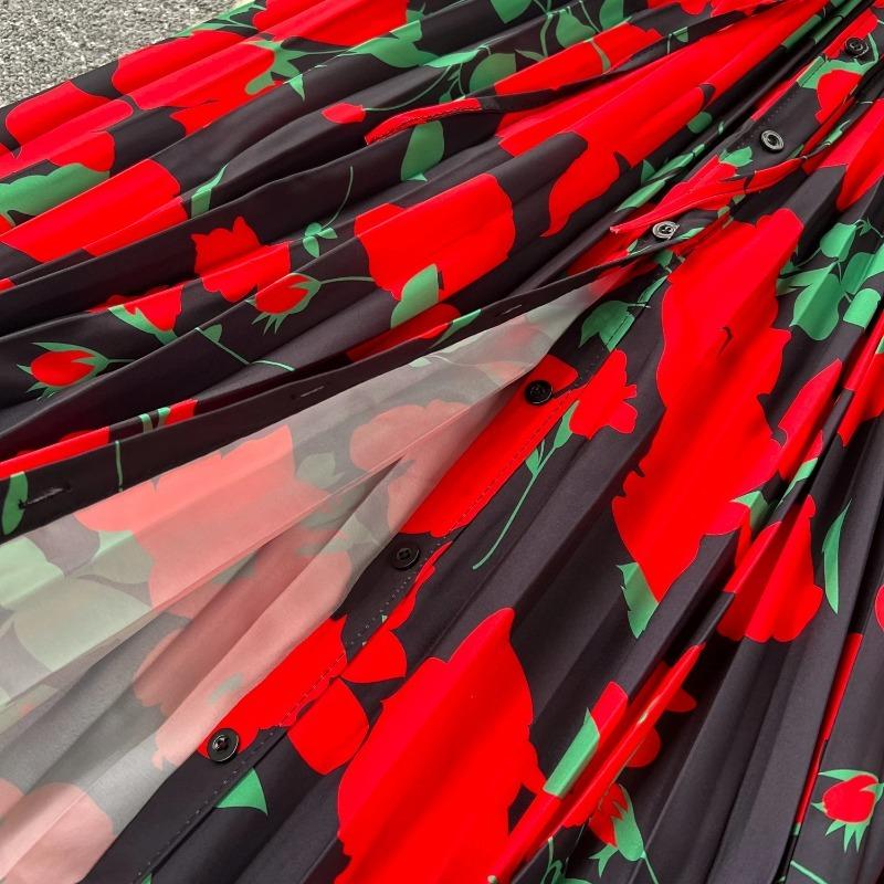 Женские платья макси в стиле «американский шик» с принтом, круглым вырезом и рукавами-фонариками, женские платья Vestidos De Mujer, платье-трапеция со шнуровкой