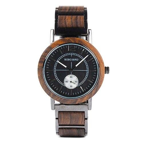 Relogio Masculino BOBO BIRD Wooden Men Watches Top Brand Luxury Stylish Women Watch Great Gifts for Lovers Accept Engraving Logo