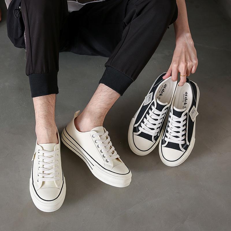 Корейская версия парусиновых туфель, мужская летняя новая универсальная студенческая дышащая обувь на толстой подошве, повседневная трендовая мужская обувь 2422