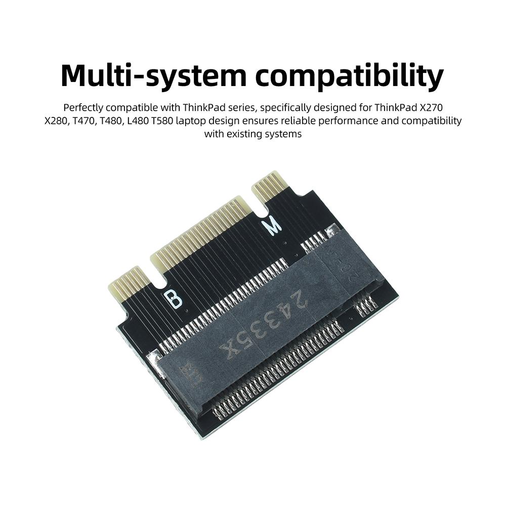 Переходная карта M.2 2230 на 2242, M-Key B+M, адаптер NVME SSD для ноутбуков X270 X280 T470 T480 L480 T580, модификация хранилища