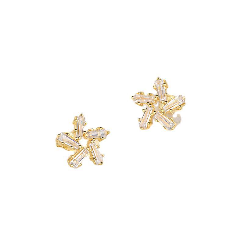 Новый продукт Star Light Luxury Diamond High-end пятиконечные звезды серьги Модные изысканные универсальные серьги для женщин