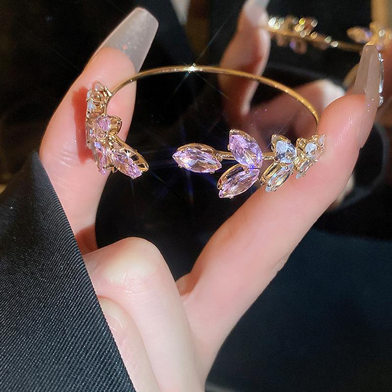 Корейский изысканный простой открытый браслет в виде листа, элегантный милый браслет в виде бабочки, женские ювелирные изделия