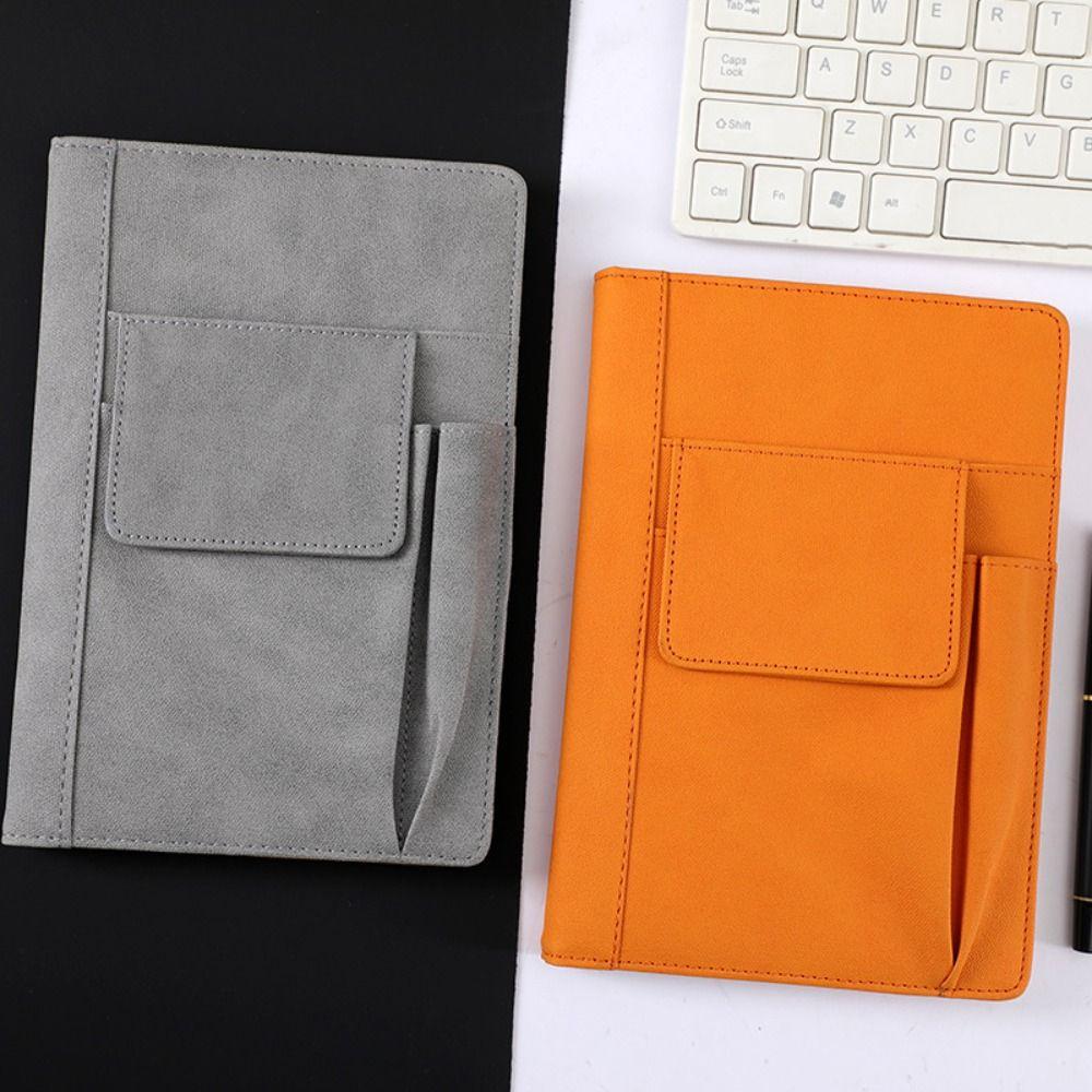 Ретро-блокнот с карманом для списка дел, многофункциональный блокнот из искусственной кожи для студентов