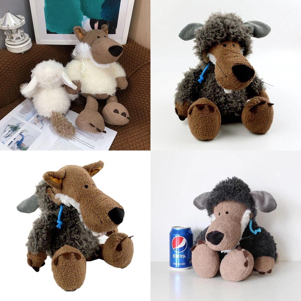 Очаровательные Германия Супер Милые Плюшевые Игрушки Волки с Шапкой для Уютного Домашнего Декора Подарки