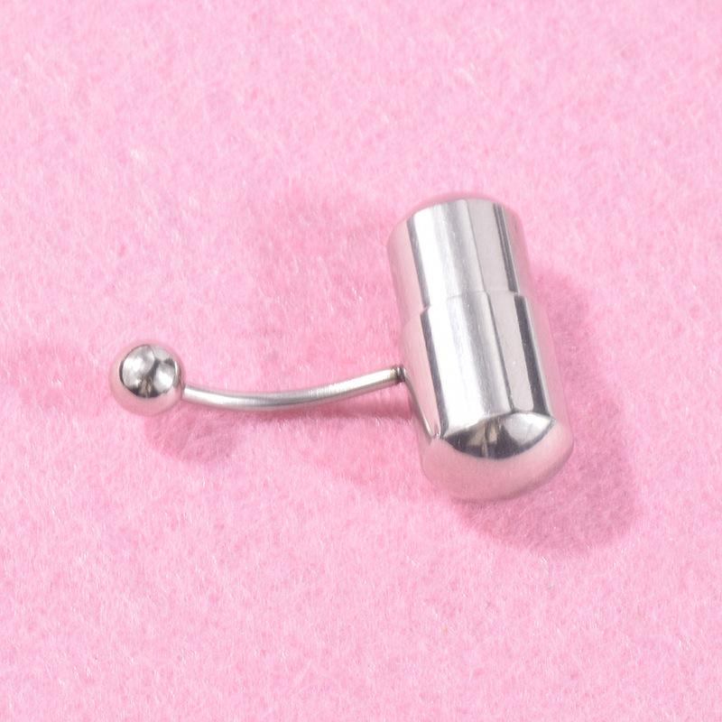 Европейские и американские ювелирные изделия из проколов человека вибрируют кольцо в пупке. Изысканные украшения из проколов вибрируют кольцо в пупке.