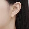 S925 Sterling Silver Women's Simple Polished Hoop Earrings and Ear Cuffs Hot-Selling