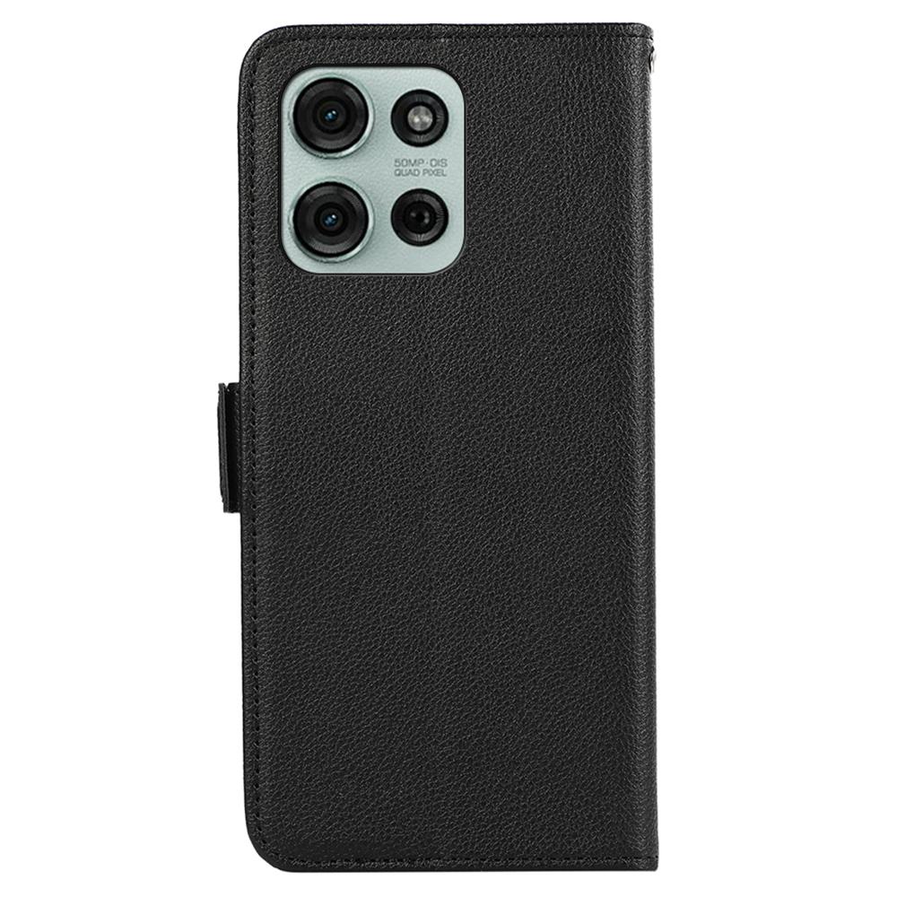 For Motorola Moto G75 5G Case Litchi Texture Leather RFID Blocking Phone Cover