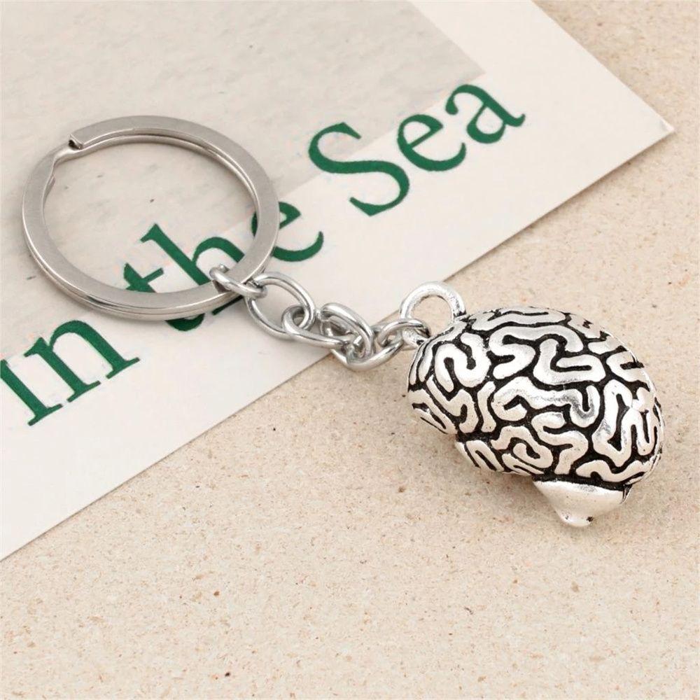 Jewelry Bag Pendant Car Keyrings Brain Key Holder Bag Hanger Human Cerebrum Keyring 3D Keychain
