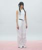 LALAFOX Flower Print Wide Track Pants Nylon Track Pants White Br2Wp001