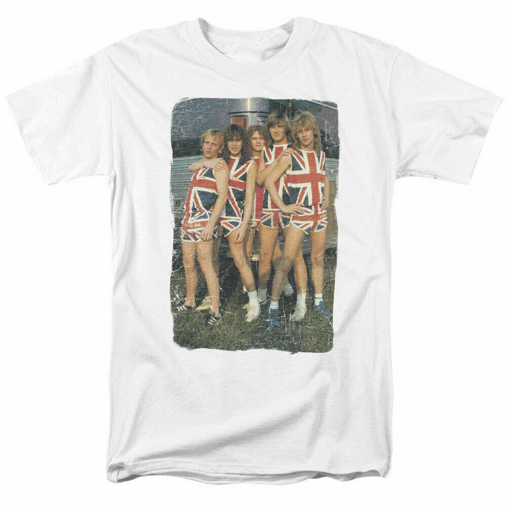 26 Def Leppard Flag Photo T Shirt Licensed Rock N Roll Music Band Concert Tee White Unisex T-Shirt