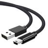 Мини-USB-кабель Быстрая скорость Мини-USB-кабель Кабель для быстрой передачи данных Плетеный нейлоновый шнур для быстрой передачи данных и зарядки