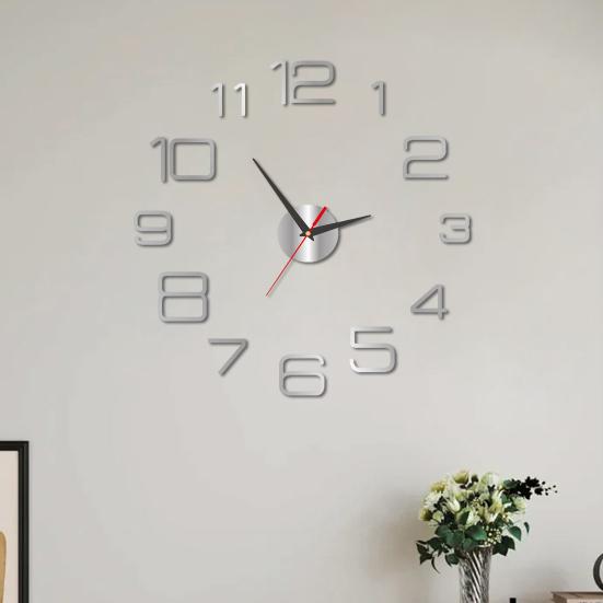Luminous Wall Clock Silent Movement Easy-to-read Simple Installation Decorative DIY Wall Clock for Living Room Bedroom