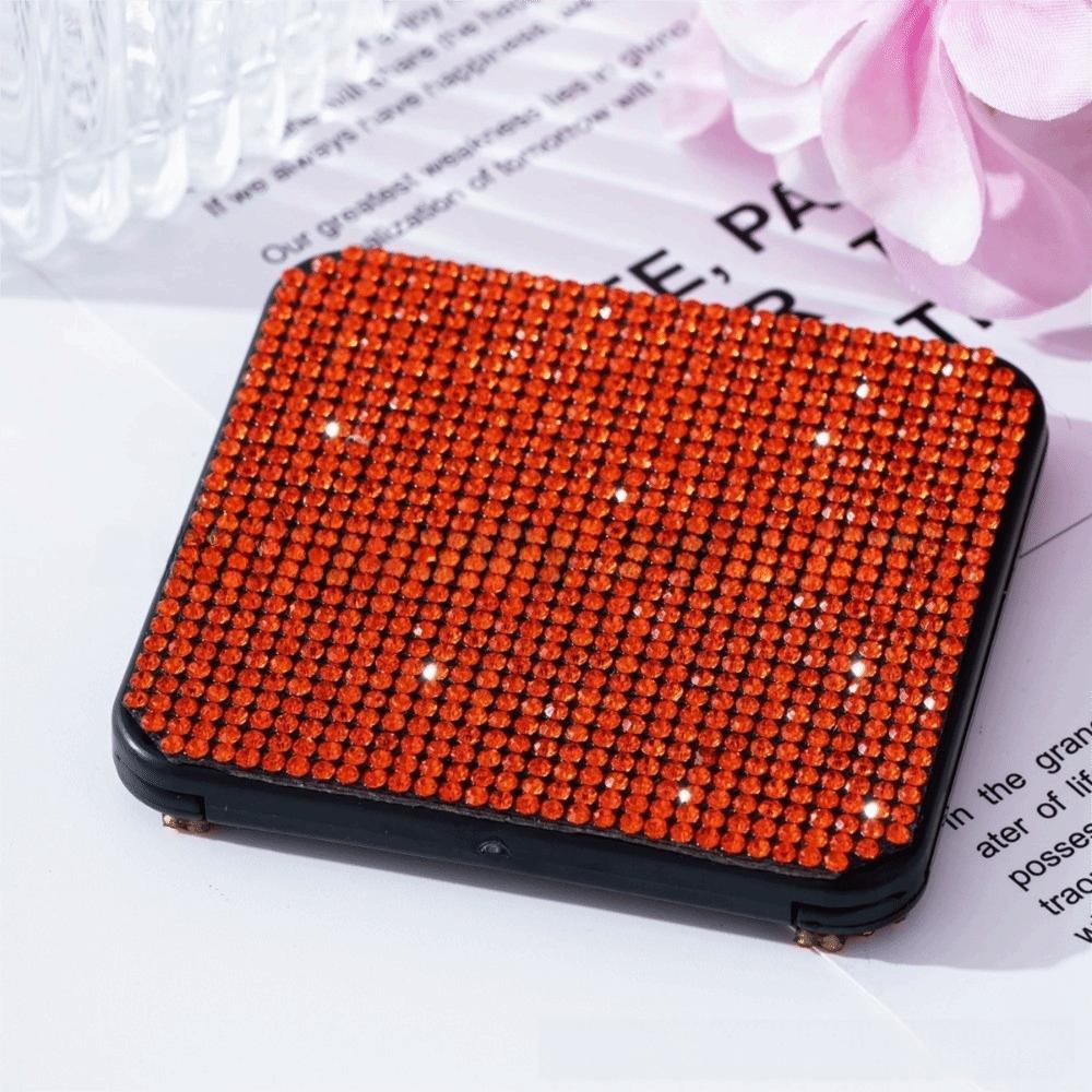 Foldable Design Pocket Mirror Lightweight Foldable Mirror Sparkling Square Mirror Vanity Table Use