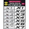 Подходит для BMW X1 X2 X3 X4 X5 X6 X7 F49 U12 F39 G08 G18 F15 F25 F26 G01 G02 G05 G06 G07  и задние буквы серебристый черный