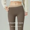 Slim-Fit Velvet High-Waist Women's Tights, Warm Leggings for Autumn and Winter, Yoga and Outdoor Wear with Seamless Design.
