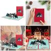 Foldable 3D Christmas Popup Greeting Card with Envelope Stylish Handmade Festives Surprise Card for Family and Friend