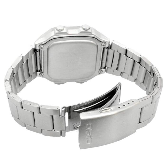 Цифровые часы Casio World Time AE-1200WHD-1AV (Серебряный металлический ремешок)