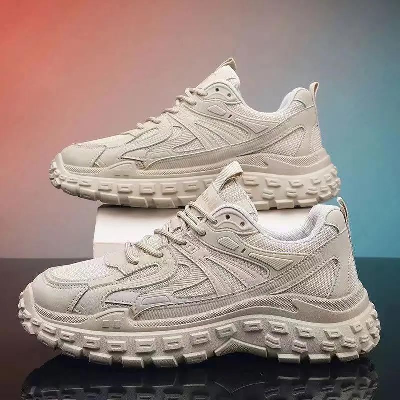 Модные мужские кроссовки сетчатые модные черные туфли на платформе дышащая повседневная спортивная обувь для мужчин уличные теннисные кроссовки Tenis Masculino