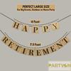 Kraft Happy Retirement Banner – No DIY Required, Classy Retirement Decorations Paper Bunting Party Supplies Banner Sign