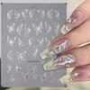 Наклейки для дизайна ногтей-бабочки 5D бронзовое серебро Аврора лазерное украшение для ногтей своими руками