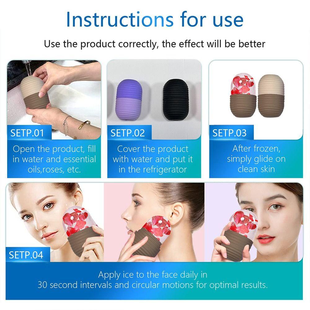 1pc Reusable Ice Face Roller Silicone Ice Facial Cube New Ice Roller Beauty