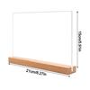 Table Top Acrylic Sign Holder Wood Base Table Top Display Stand  Restaurant Menu Display