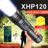 Мощный светодиодный фонарик XHP120 Torch USB перезаряжаемый водонепроницаемый фонарь Ultra Bright