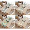 2pcs Easter Table Flag Party Decorative Table Egg Rabbit Tablecloth Linen Double Flag