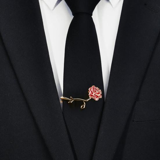 Съемный галстук с завязкой сзади, золотистый цветочный дизайн, зажим для галстука, универсальный зажим для галстука-бабочки, аксессуары для свадебных и деловых костюмов