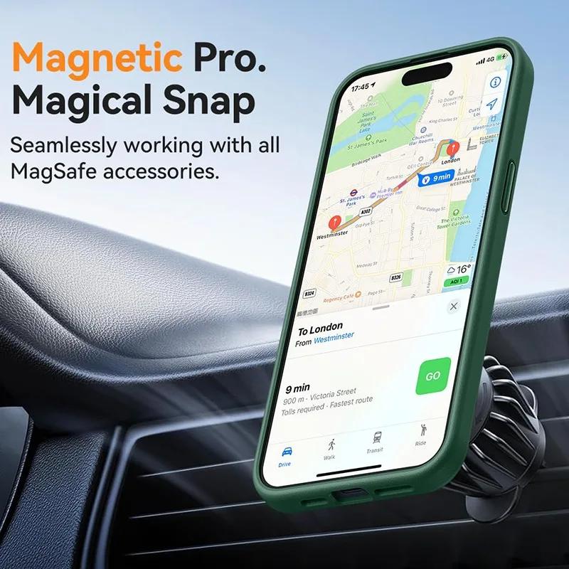 Роскошный прозрачный магнитный чехол для телефона для iPhone 17 16 15 14 13 12 11 Pro Max Plus Для Magsafe Магнитная беспроводная зарядка Чехол