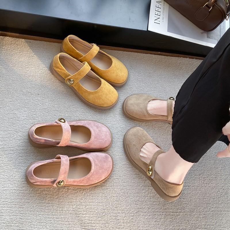 Стильные туфли Мэри Джейн в стиле ретро, женские весенние новые туфли на мягкой подошве с мягкой поверхностью и круглым носком, с юбкой, туфли-лодочки