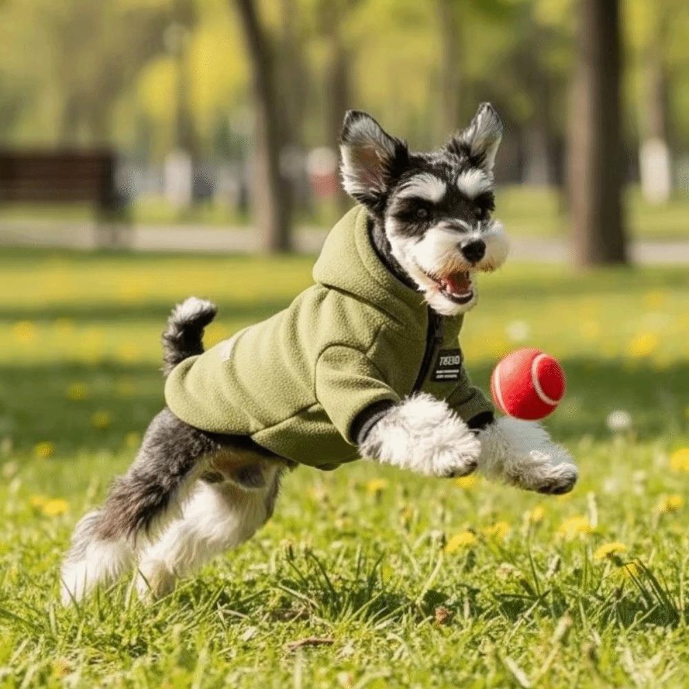 Windproof Fleece Dog Sweater Warm Winter Dog Clothing Dog Outfit Dog Hoodie Coat Outdoor Walking