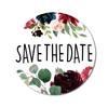 Darling Souvenir Floral Border 45 Pcs Round Elegant Chic Save The Date Mini Stickers-1.6