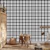 Black and white checkered wallpaper, gray and light gray, 50x1000