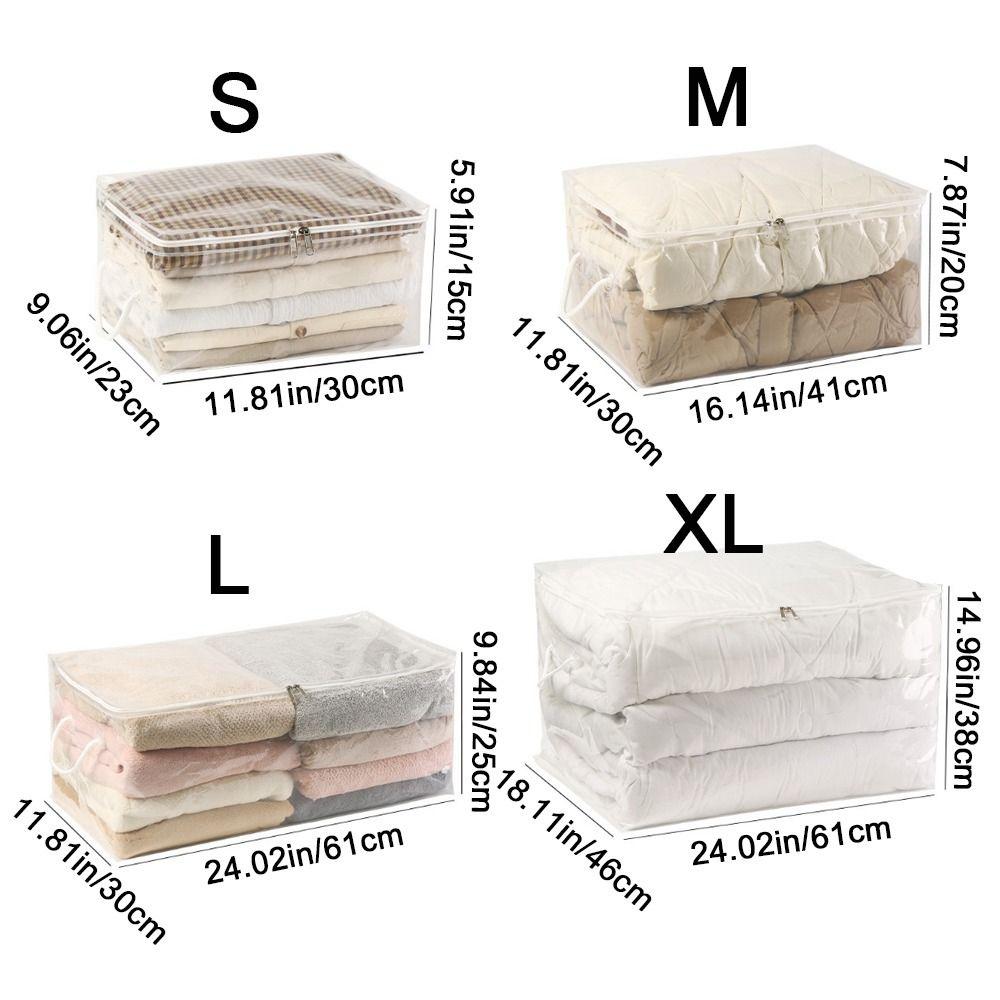 Large Capacity Clear Quilt Storage Bag Dust-proof Sweater Storage Bag Clothes Storage Bag Wardrobe