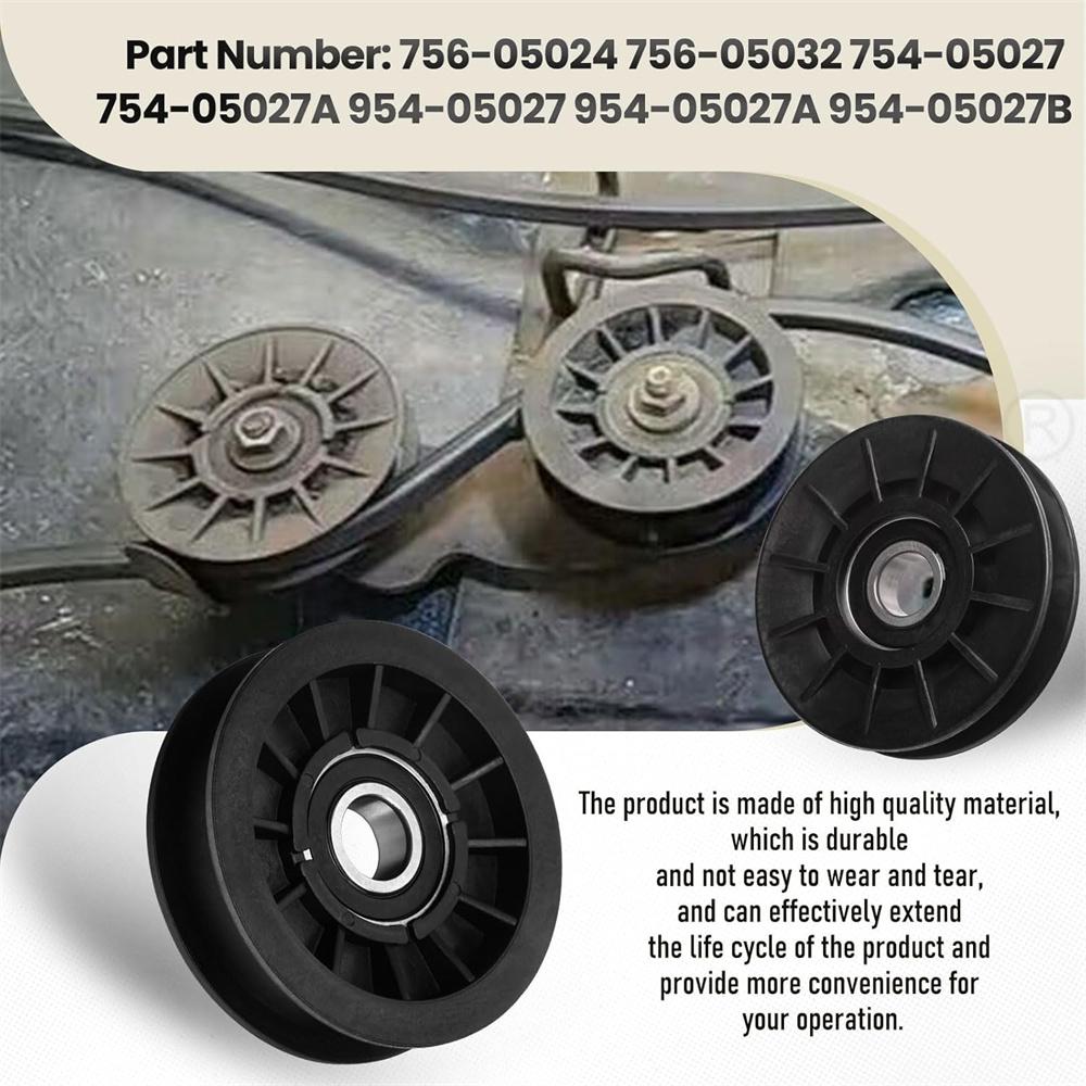 V-Idler Pulley + Flat Idler Pulley +Drive Belt For 756-05024 756-05032 754-05027