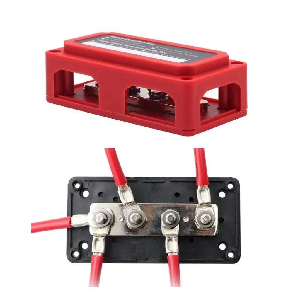 48V Busbar Box Black Red RV Busbar Box High Quality Power Distributor For Vans, RVs, Yachts, Etc.