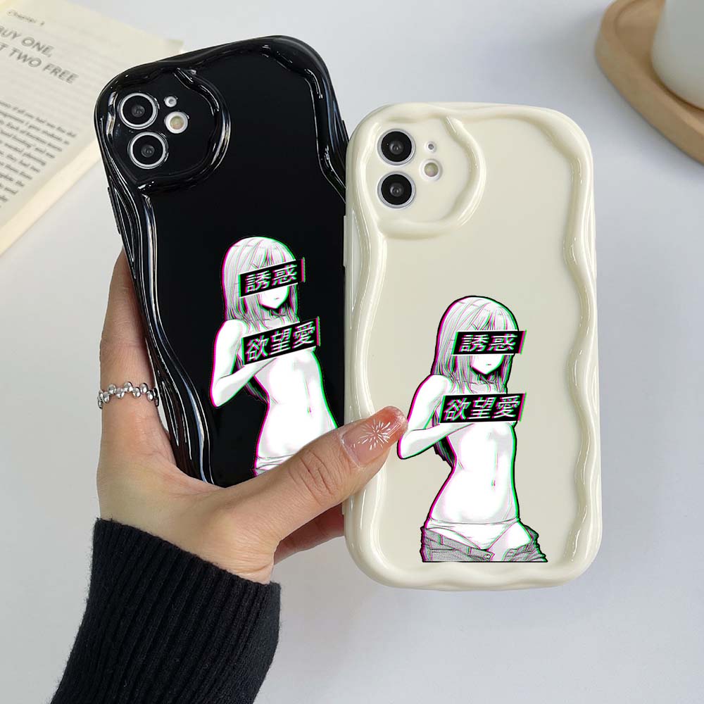 Samsung Galaxy A25 для iPhone 15 Xiaomi Poco X5 Redmi 12c Чехлы для телефонов Huawei Honor 90 NY9 Hentai Harajuku Anime Girl эксклюзивный кремовый узор Мягкий чехол