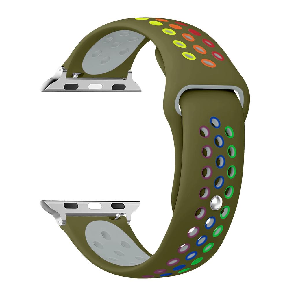 Классический ремешок для Apple Watch Band 45 мм 44 мм 42 мм 40 мм 49 мм 41 мм 38 мм 44 мм силиконовый браслет correa iwatch Series 7 8 9 6 5 4 Ultra se