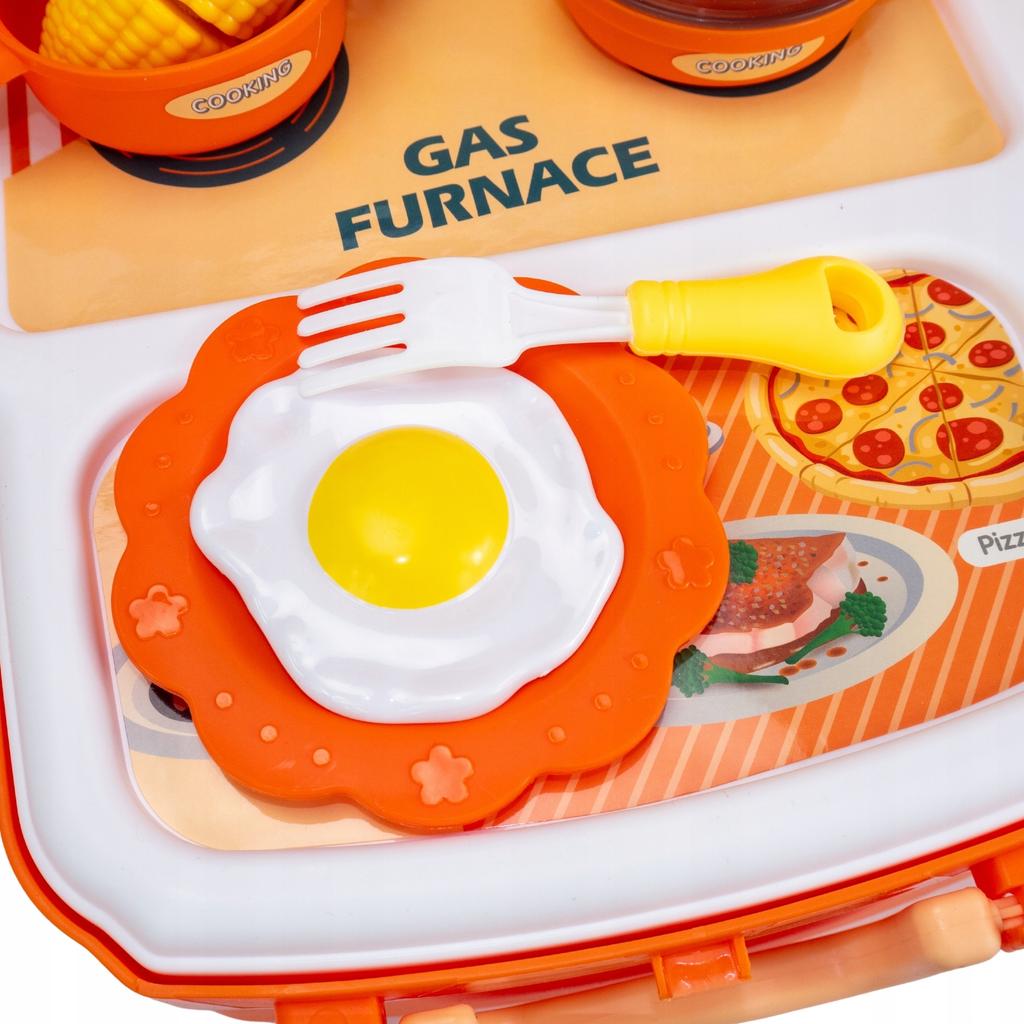 Children' Kitchen in a Suitcase 31 Pieces - Cooking and Play Set