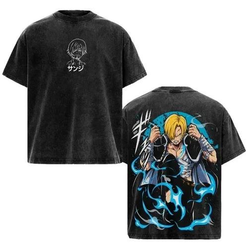Sanji OP Vintage Anime Graphic Tee Heavy Cotton Unisex and kids tshirt