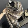 Autumn and Winter New Printed Imitation Cashmere Scarf Women's Dual-purpose Air Conditioner Shawl New Double-sided Thickened Scarf