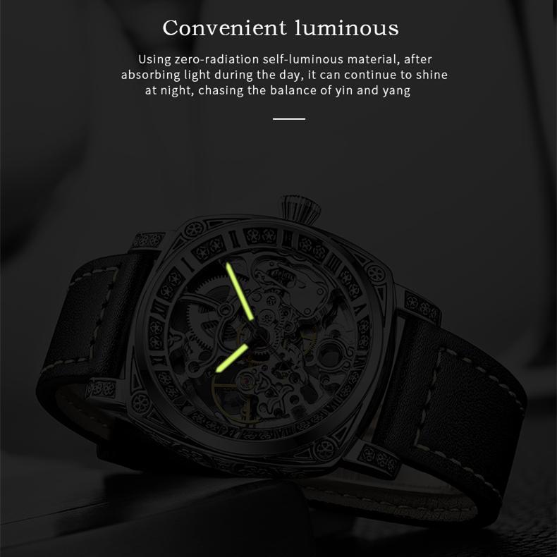 Новые роскошные мужские часы ТОП-бренда с коробкой TEVISE T894 Мужские механические часы