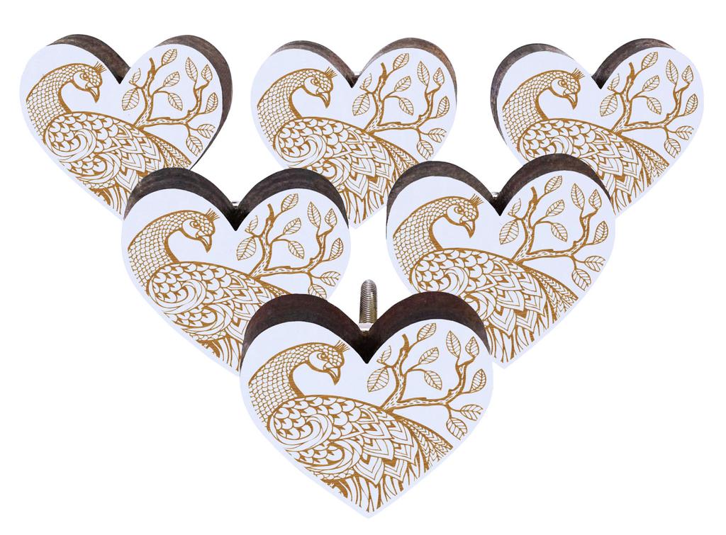 IBA Indianbeautifulart Brown Engraved Knobs 10 Pc Furniture Wooden Scallop Knobs Rustic Drawer