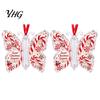 Festive Tree Hanging Decor Butterfly Cash Gift Ornament, Christmas Money Holder with Gifts for Family Friends Print, Acrylic Pendant Surprise Giving,
